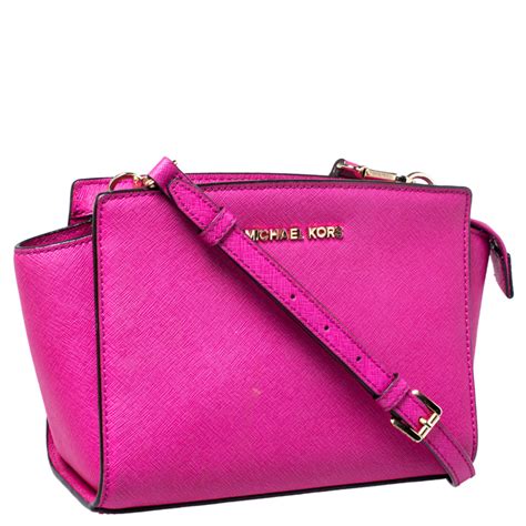 michael kors pink and black purse|michael kors hot pink.